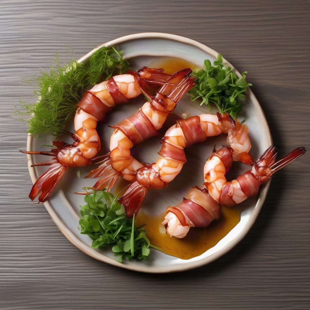 Bacon Wrapped Prawn